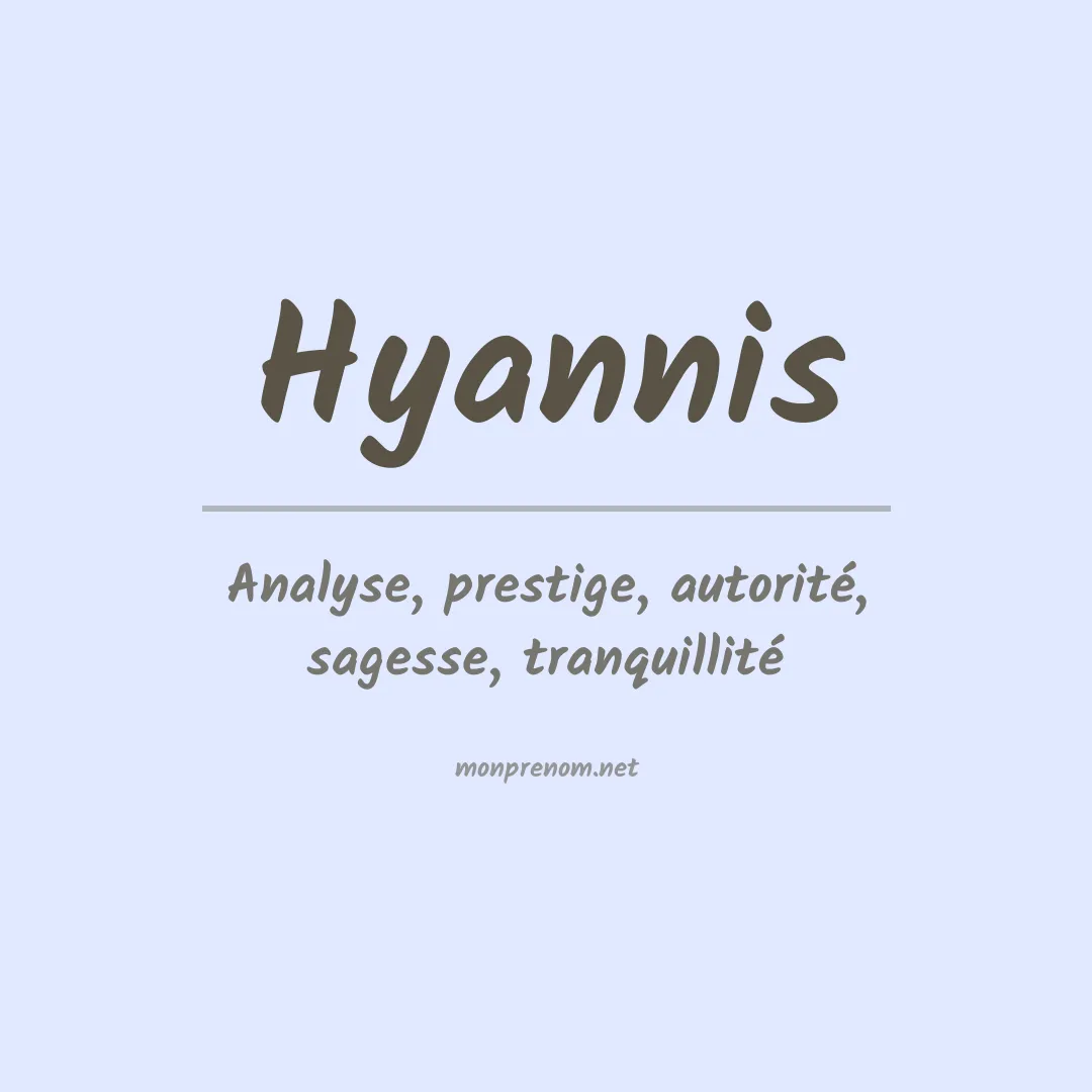 Signification du prénom Hyannis