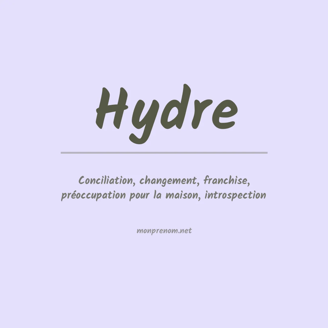 Signification du prénom Hydre
