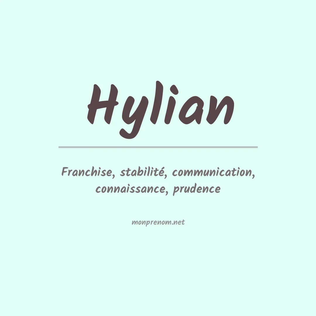 Signification du prénom Hylian