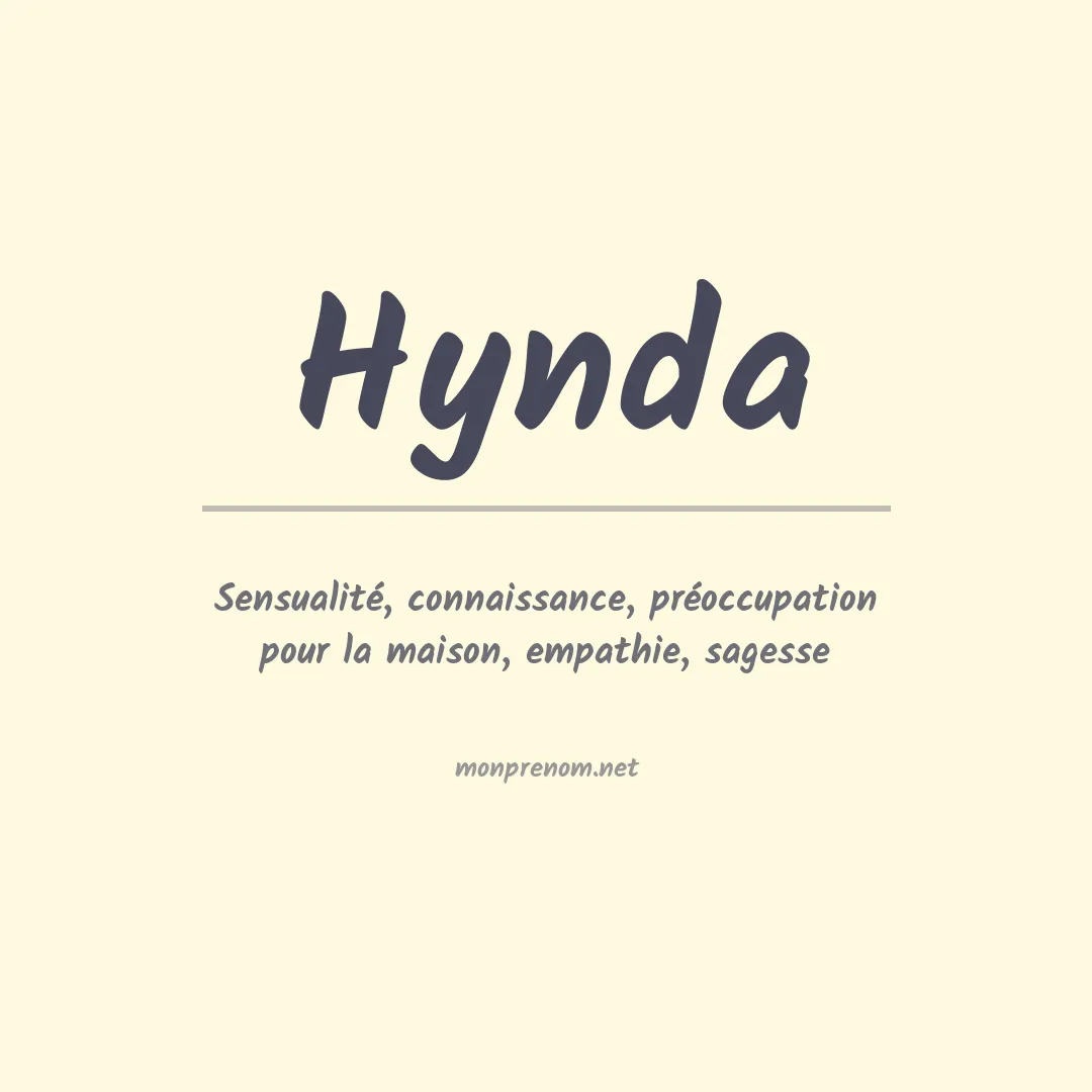 Signification du prénom Hynda
