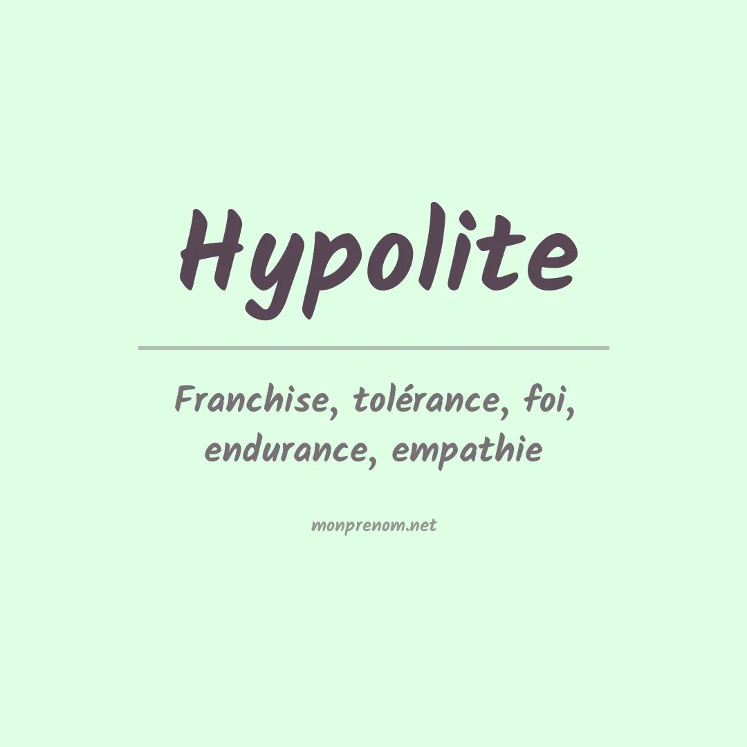 Prénom Hypolite