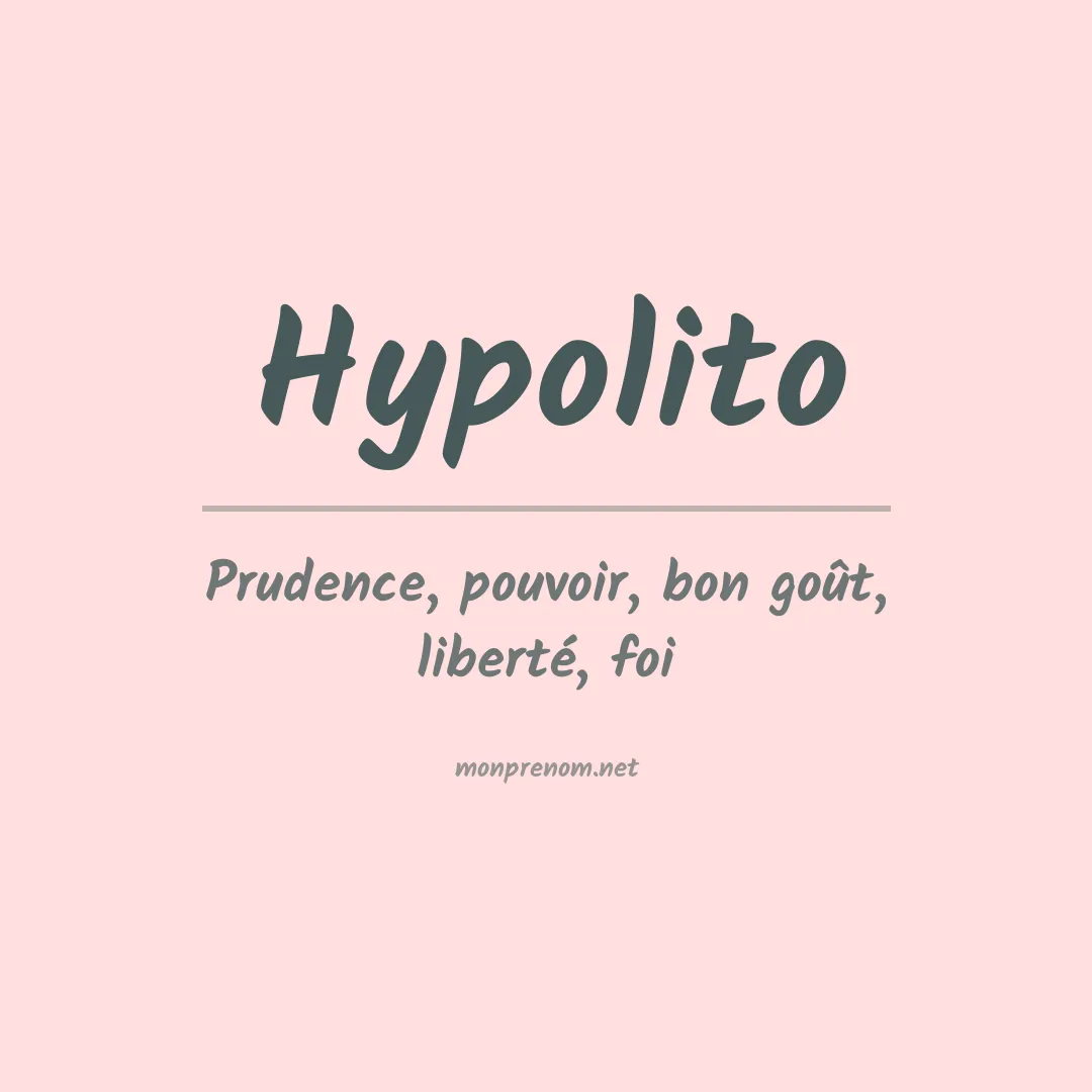 Prénom Hypolito