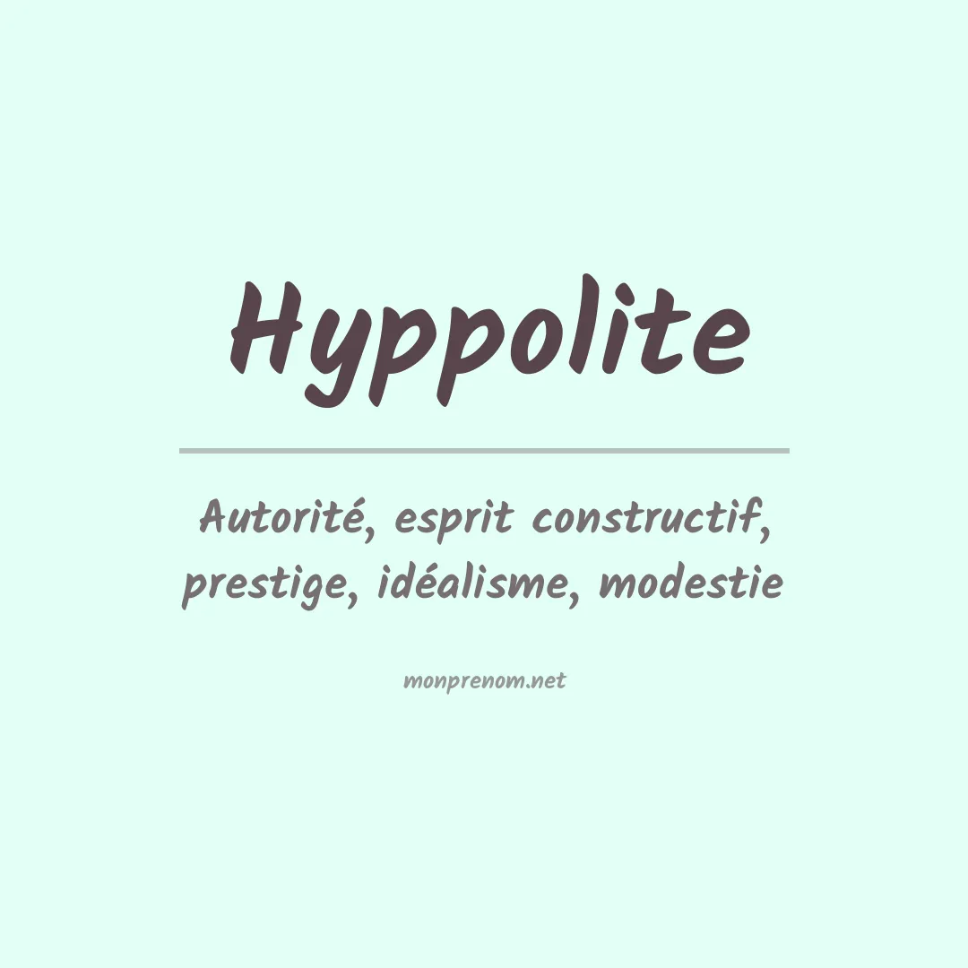 Prénom Hyppolite