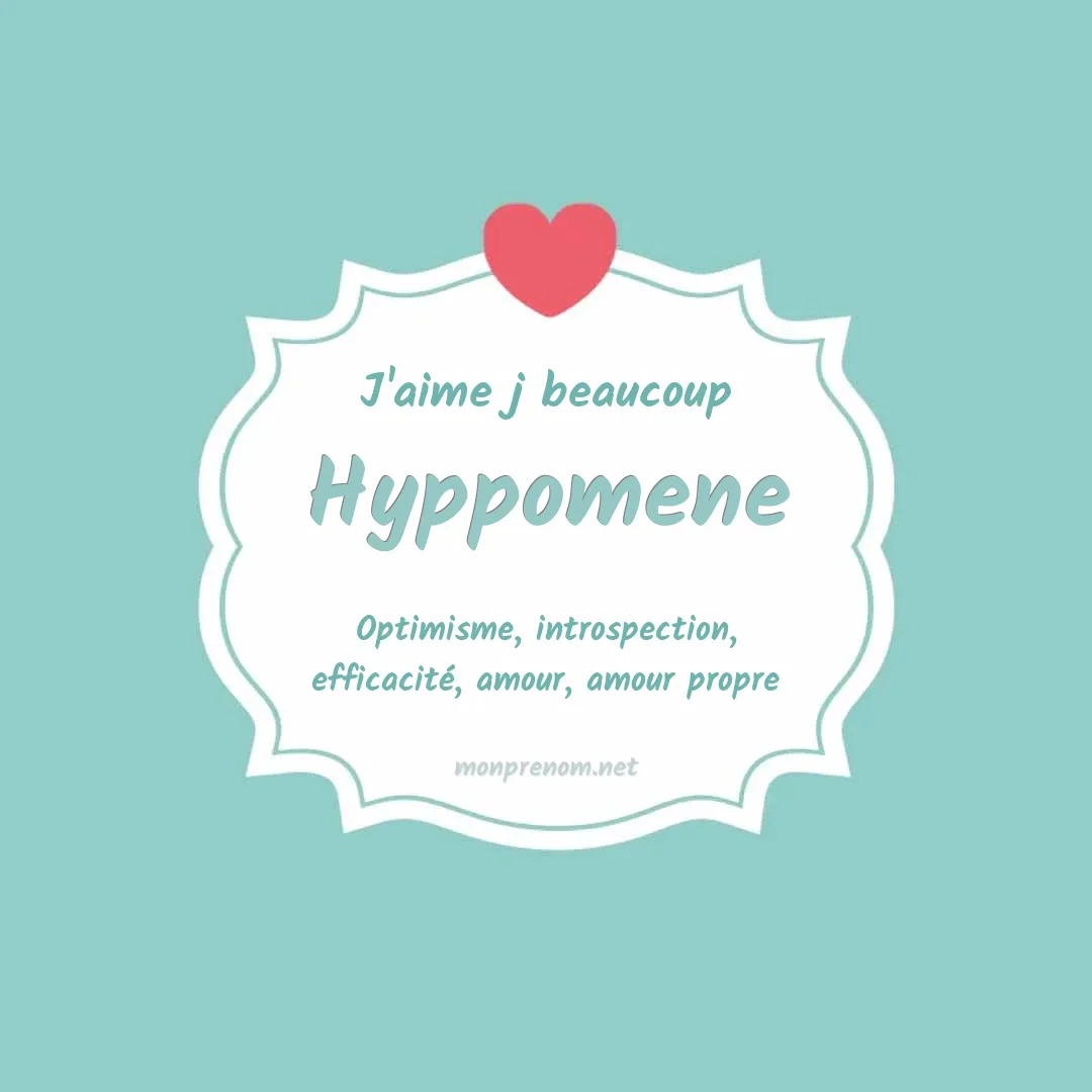 J'aime beaucoup Hyppomene