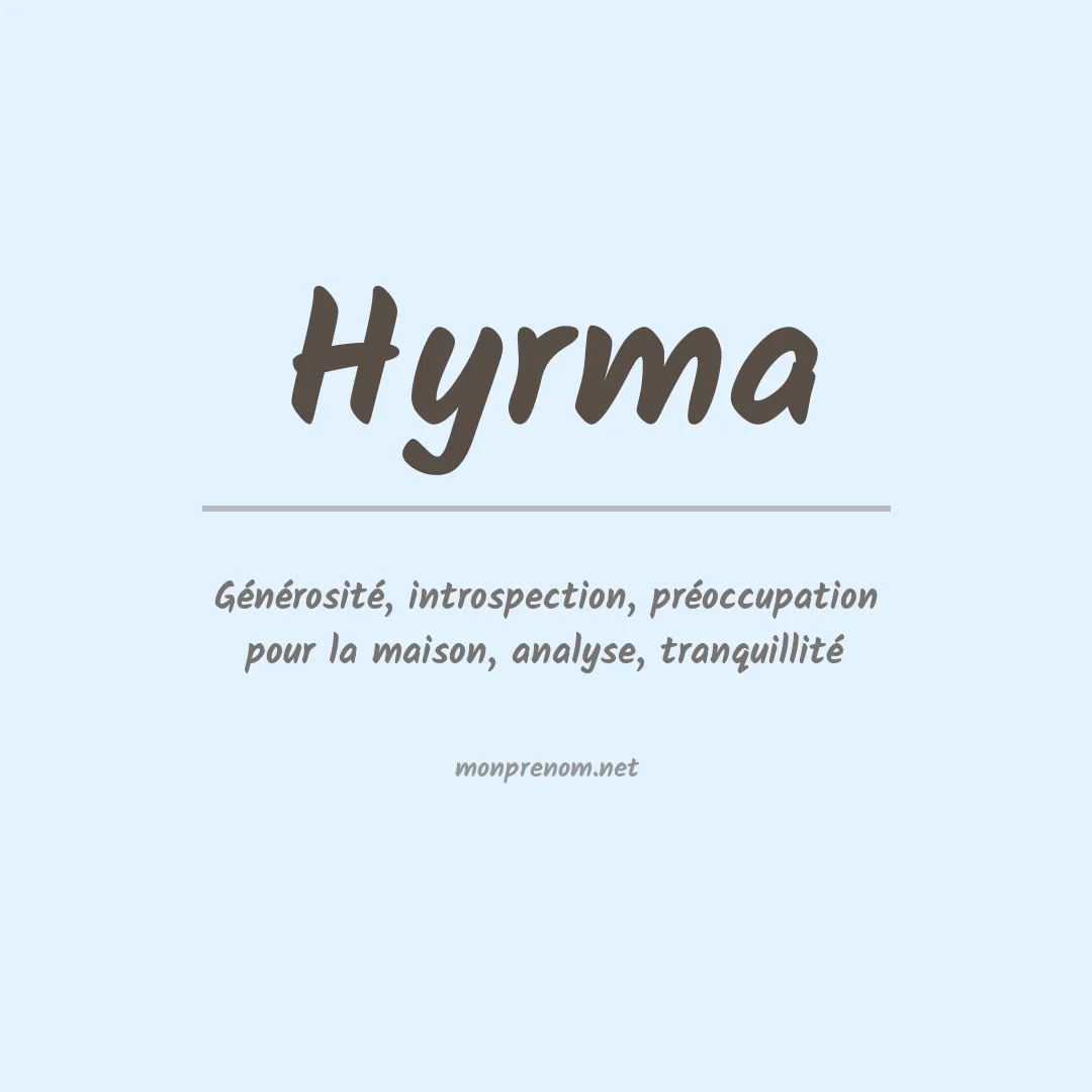 Prénom Hyrma