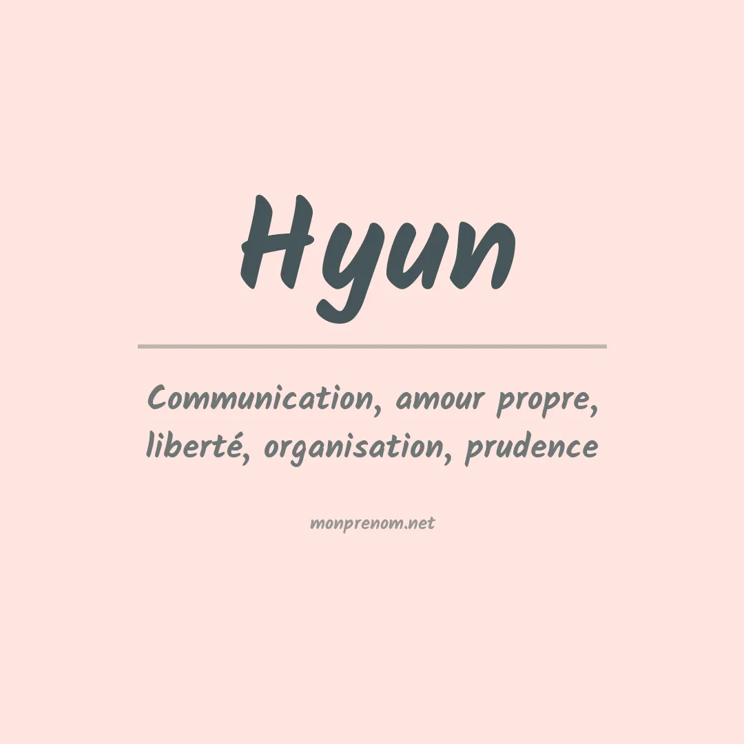 Prénom Hyun