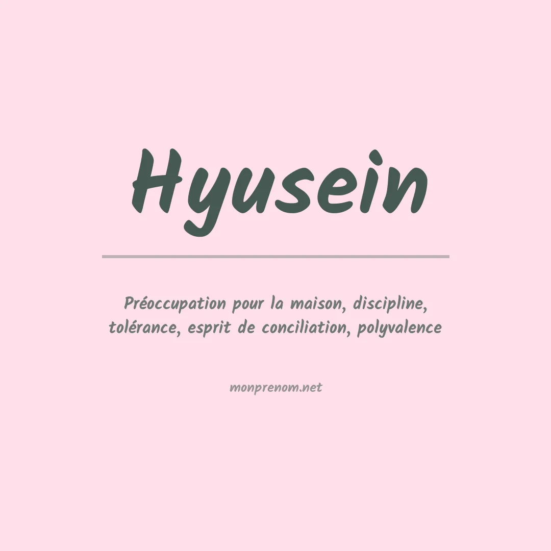 Signification du prénom Hyusein