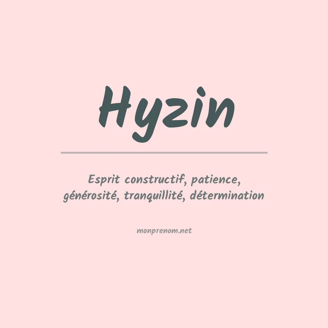 Signification du prénom Hyzin
