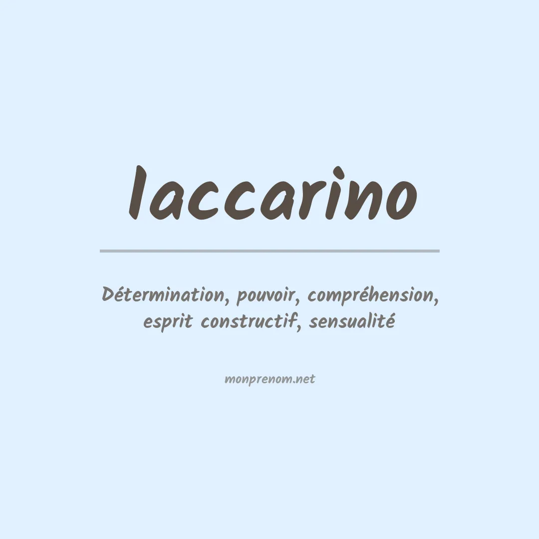 Prénom Iaccarino