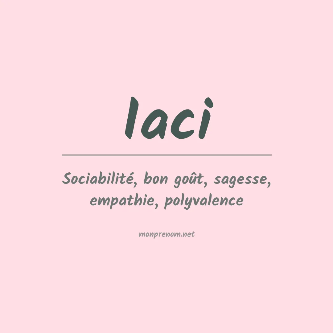 Prénom Iaci
