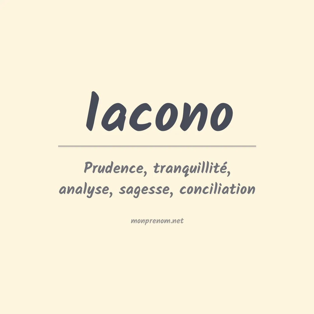 Prénom Iacono