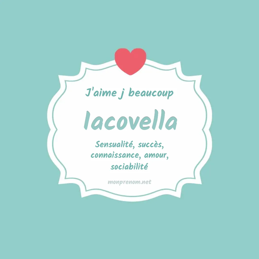 J'aime beaucoup Iacovella