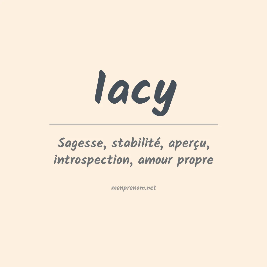 Prénom Iacy