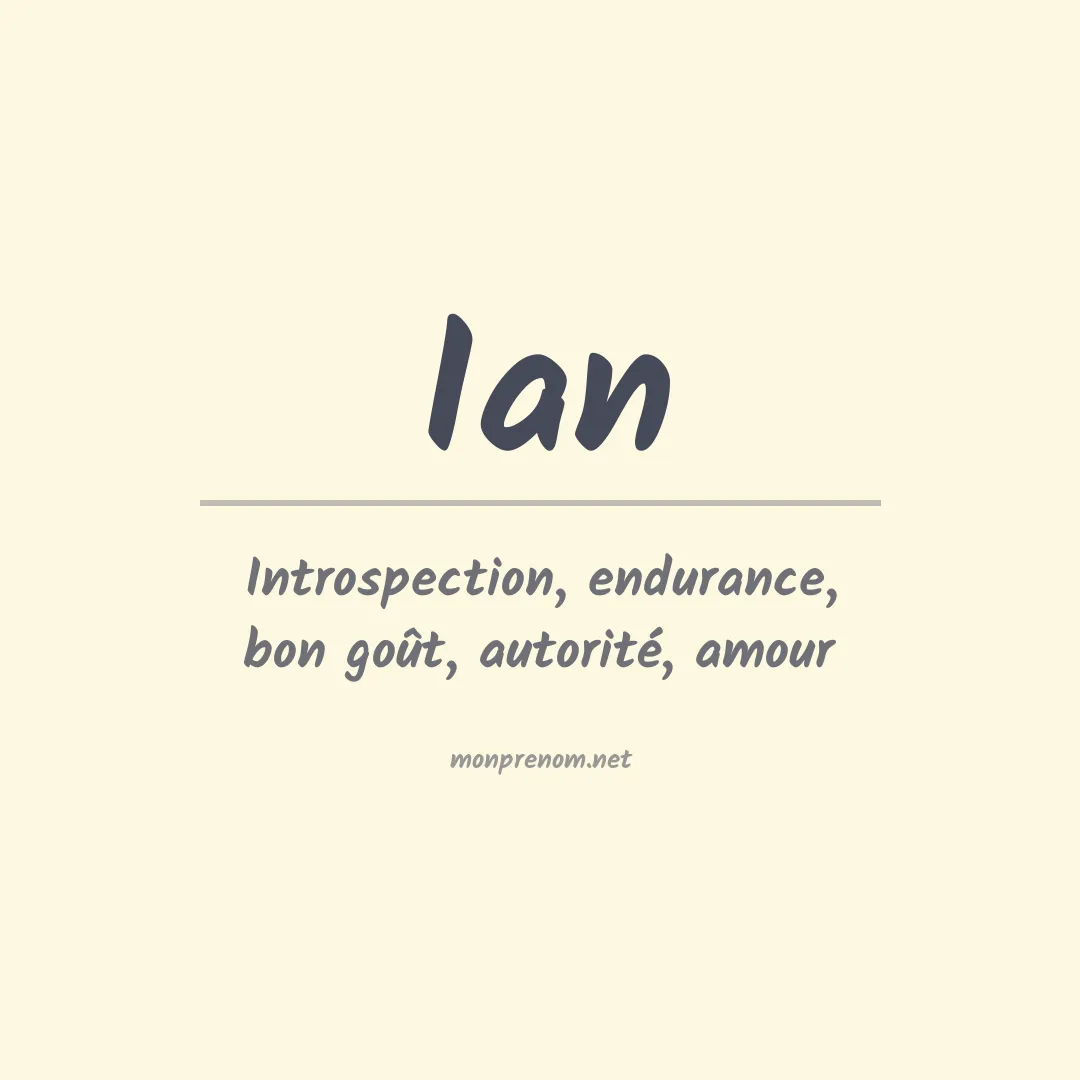 Prénom Ian