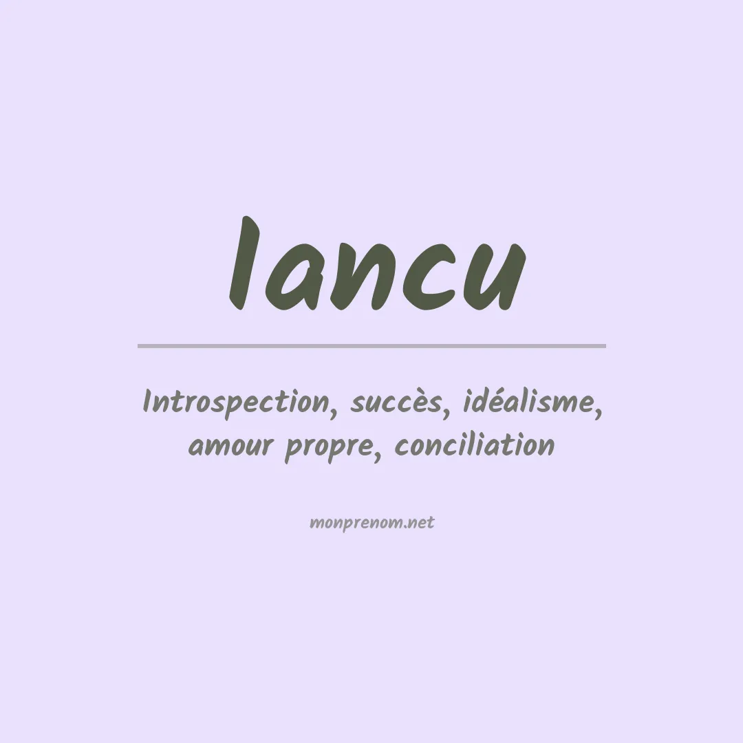 Signification du prénom Iancu