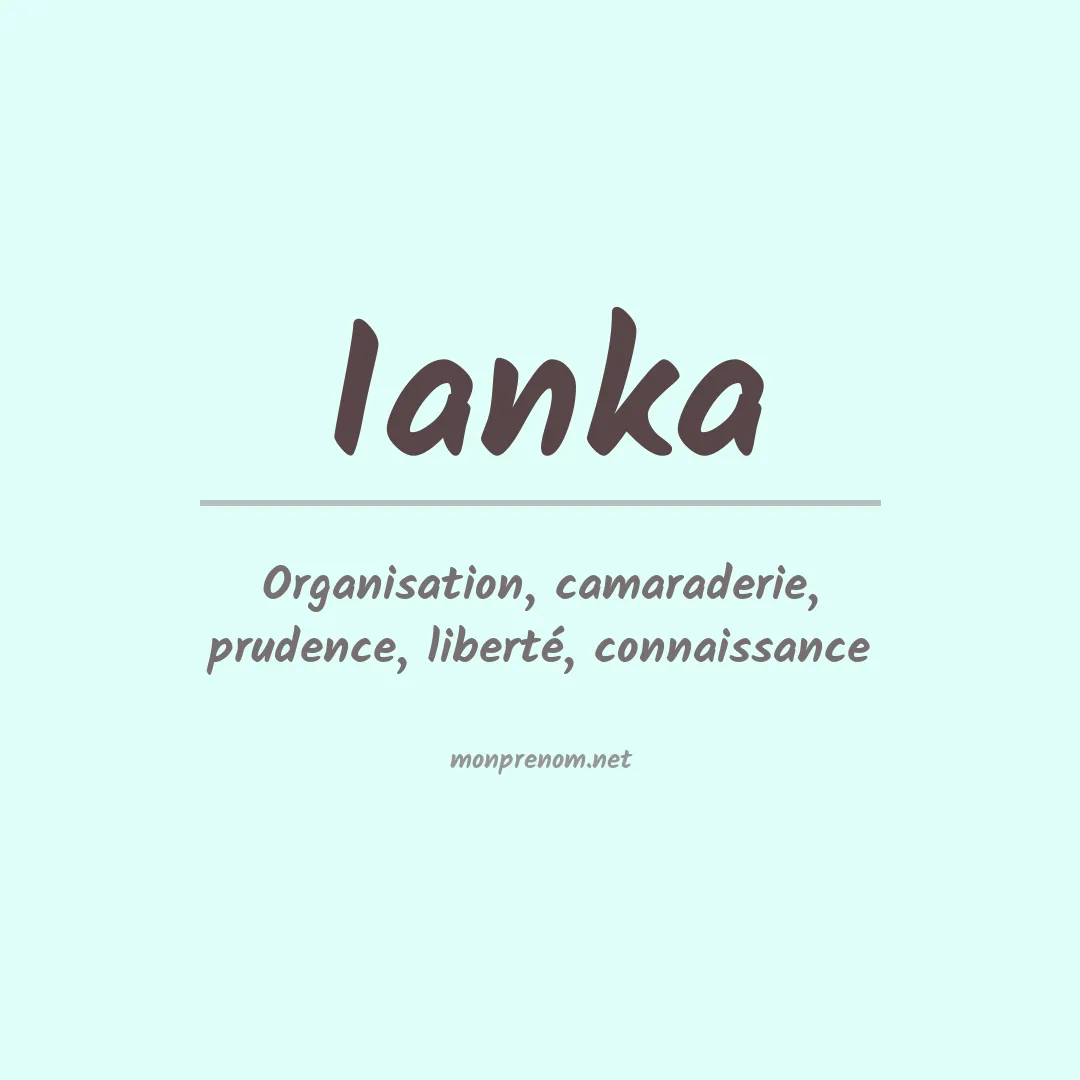Signification du prénom Ianka