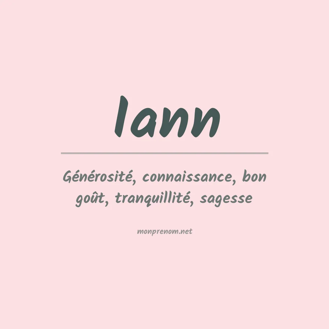 Prénom Iann
