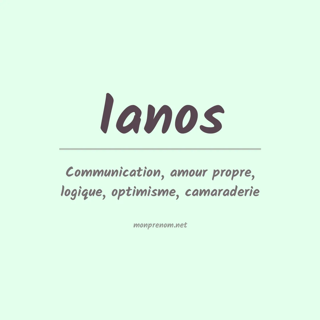 Prénom Ianos