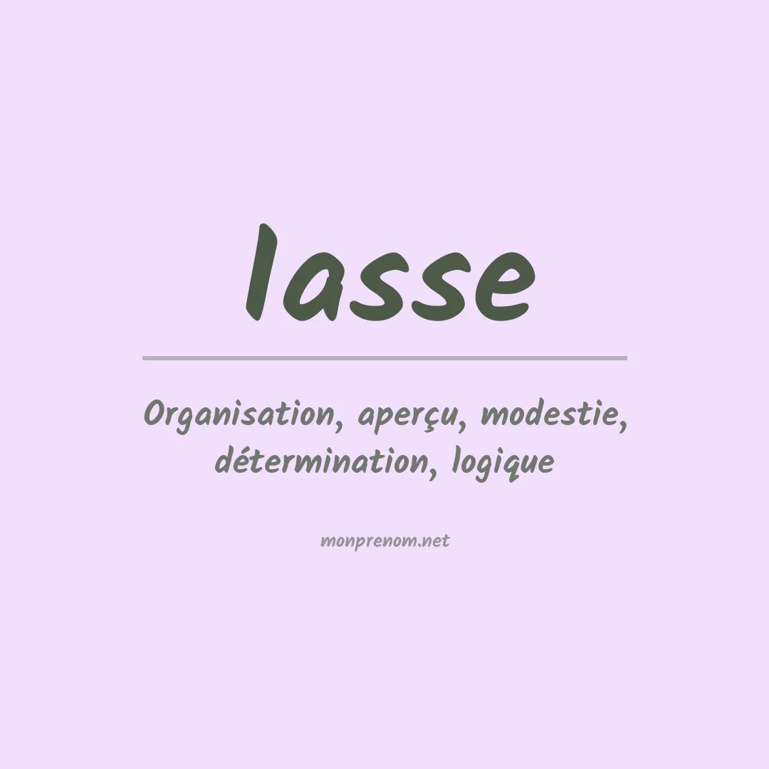 Signification du prénom Iasse