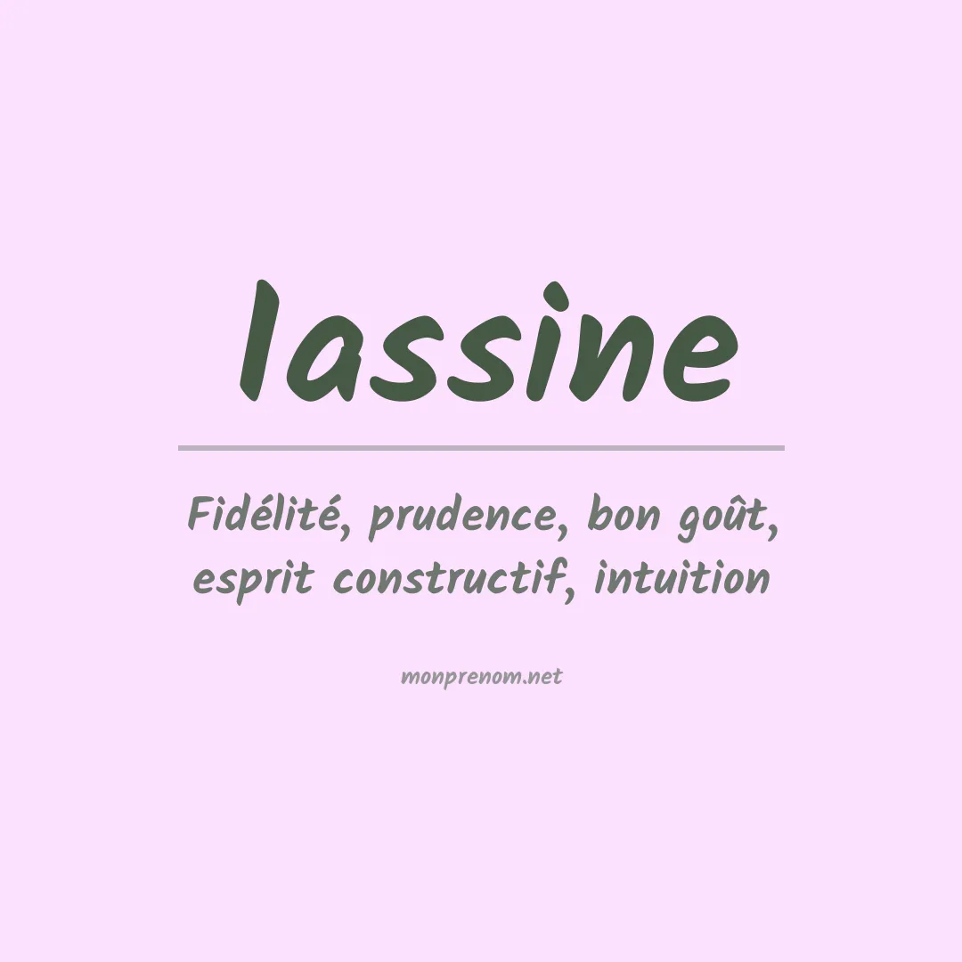Signification du prénom Iassine