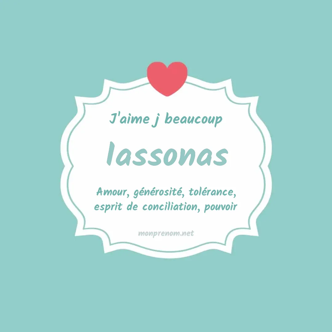 J'aime beaucoup Iassonas
