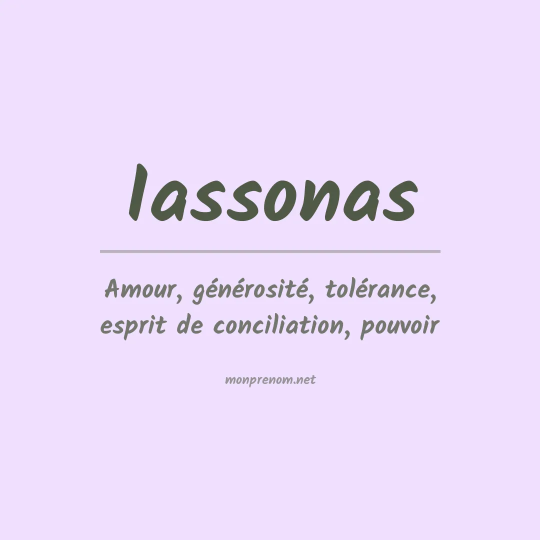 Signification du prénom Iassonas