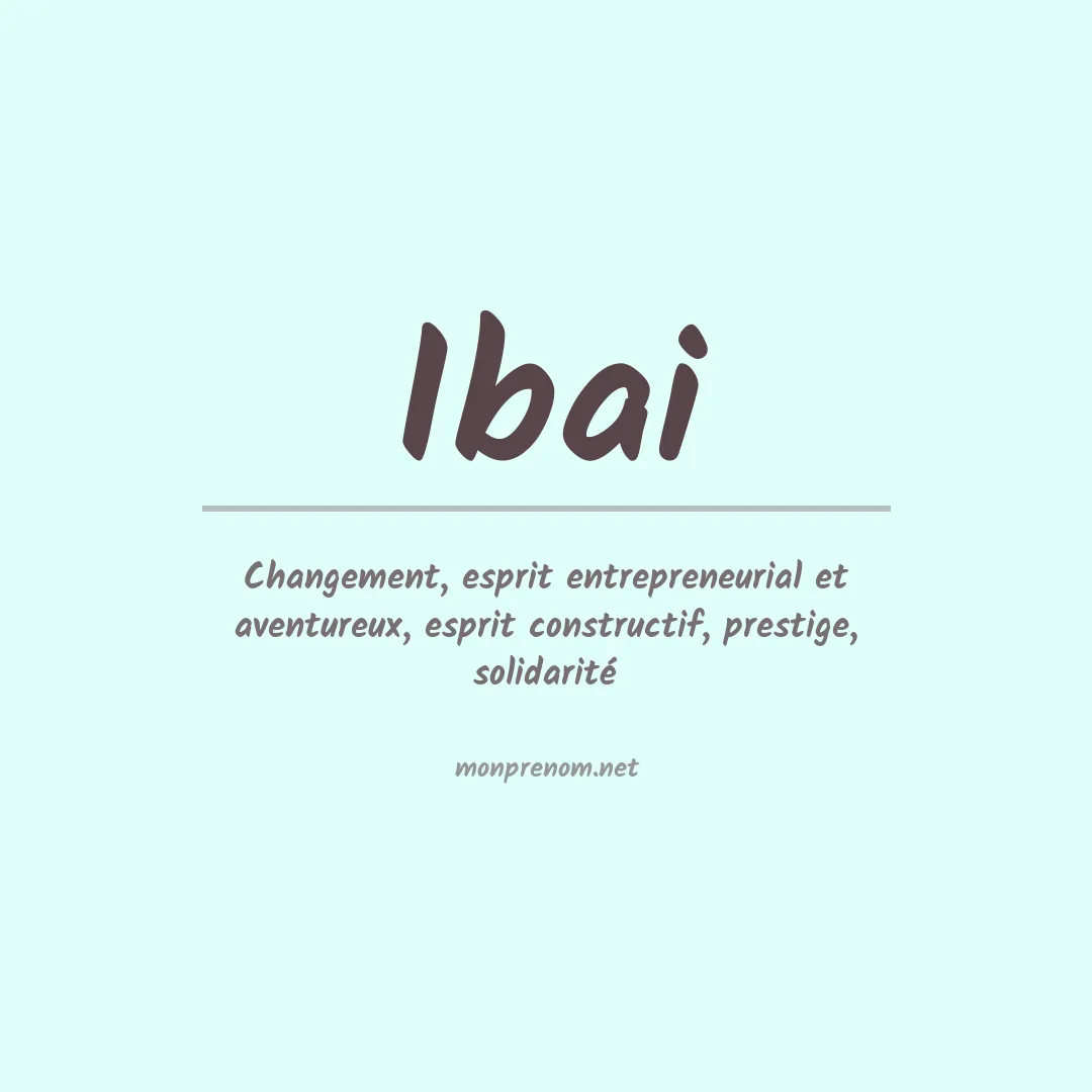 Prénom Ibai