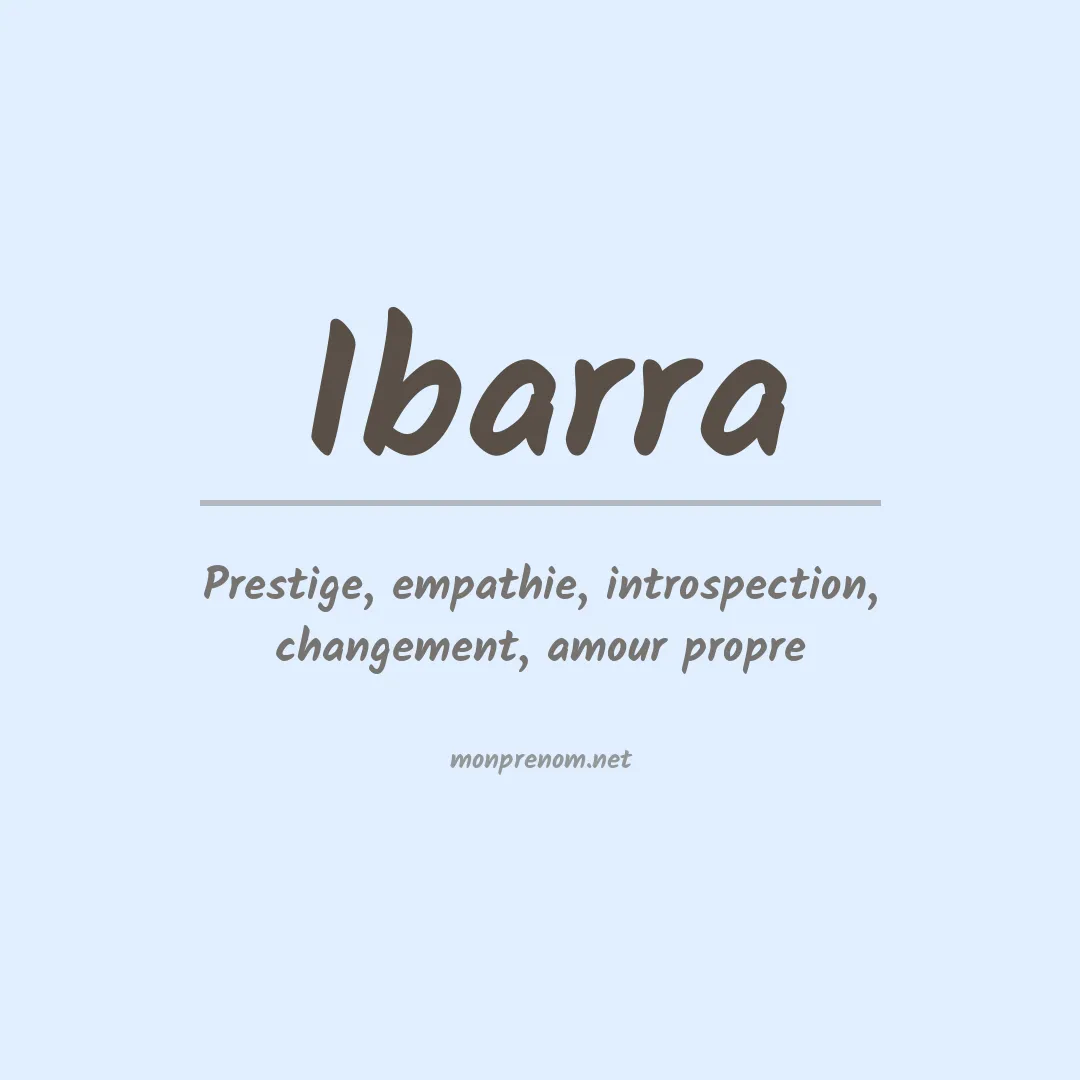 Signification du prénom Ibarra