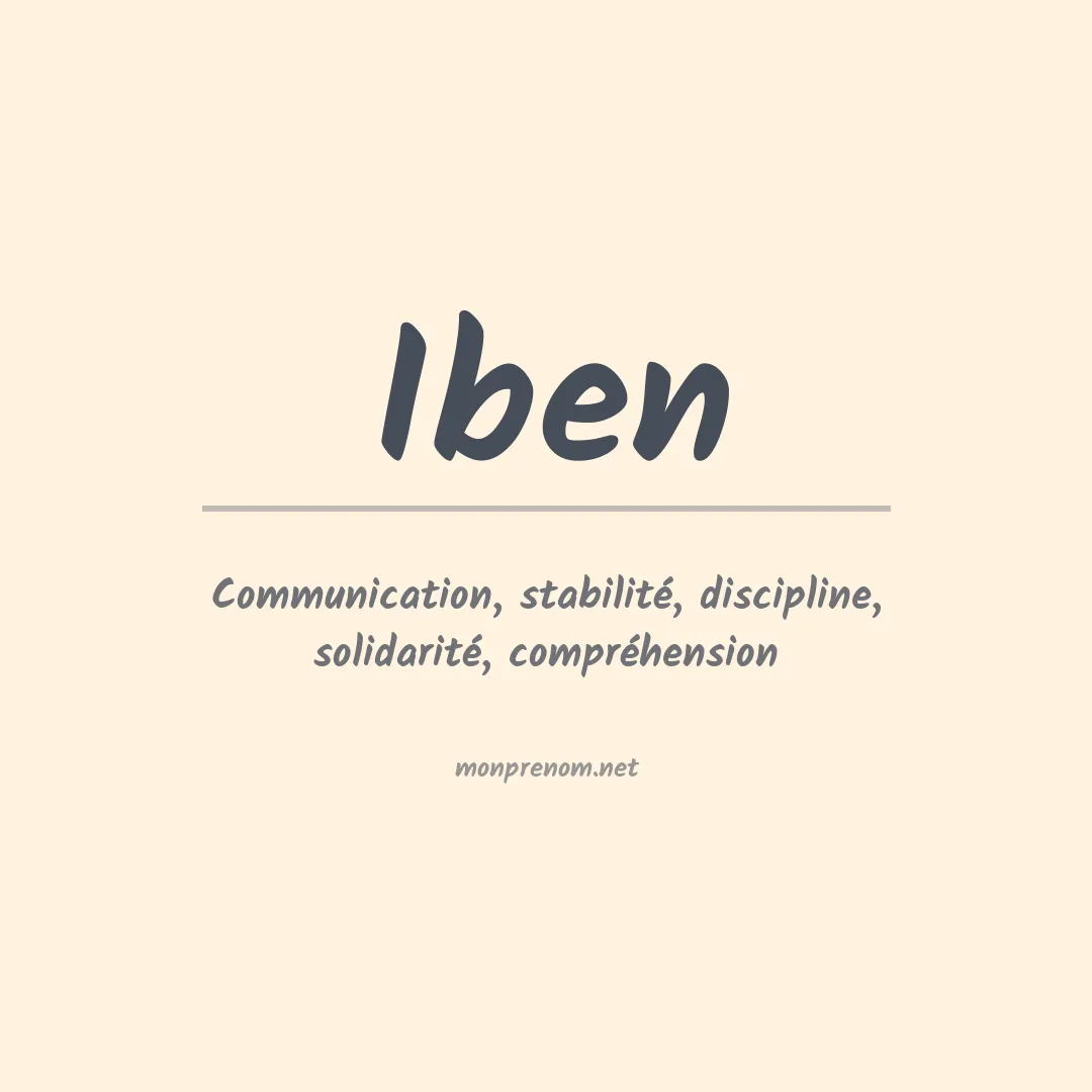 Signification du prénom Iben