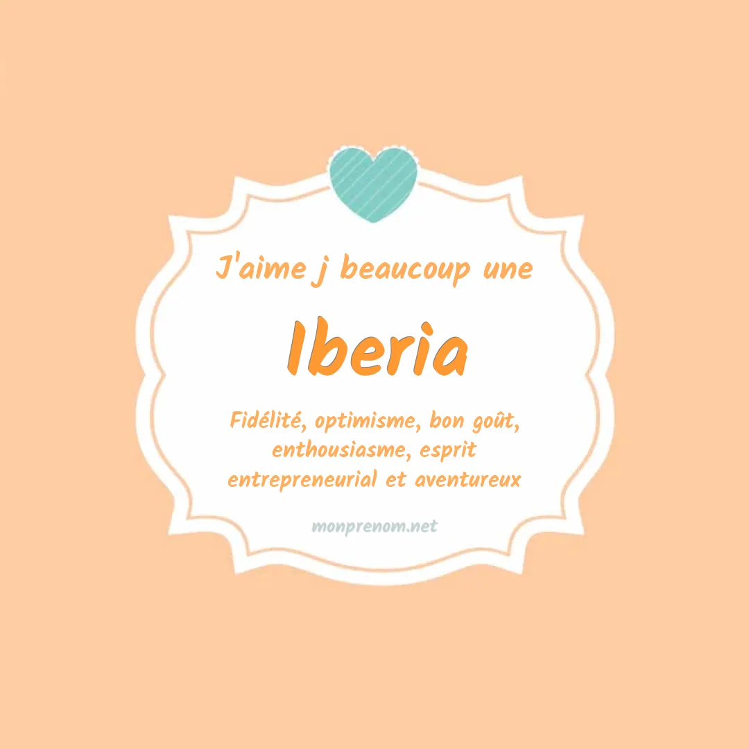 J'aime beaucoup Iberia