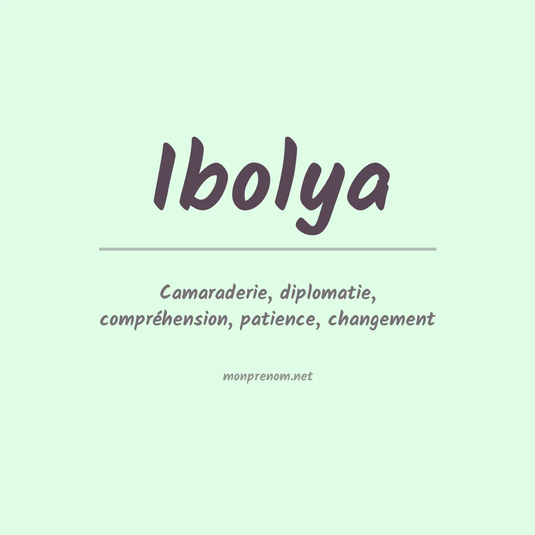 Signification du prénom Ibolya