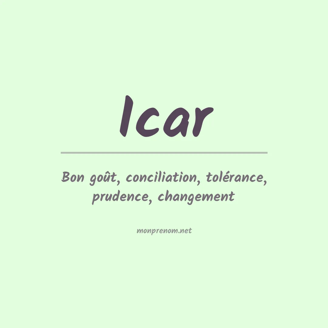 Signification du prénom Icar