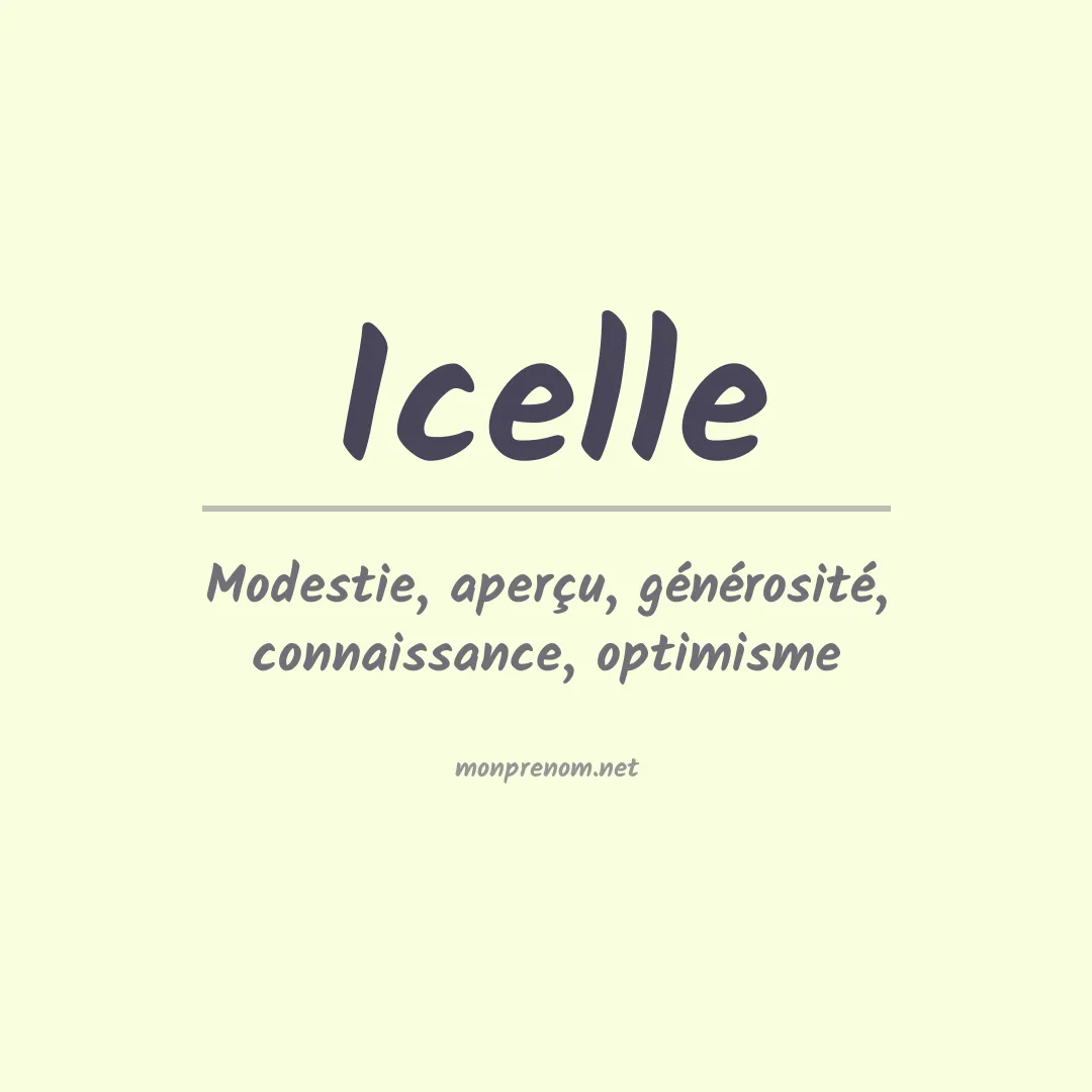 Signification du prénom Icelle