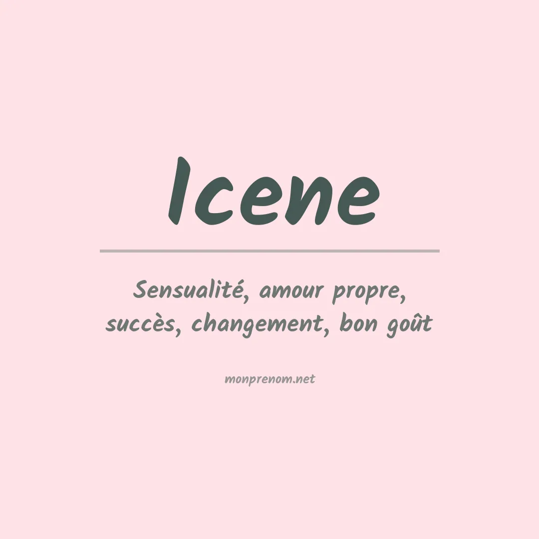 Signification du prénom Icene