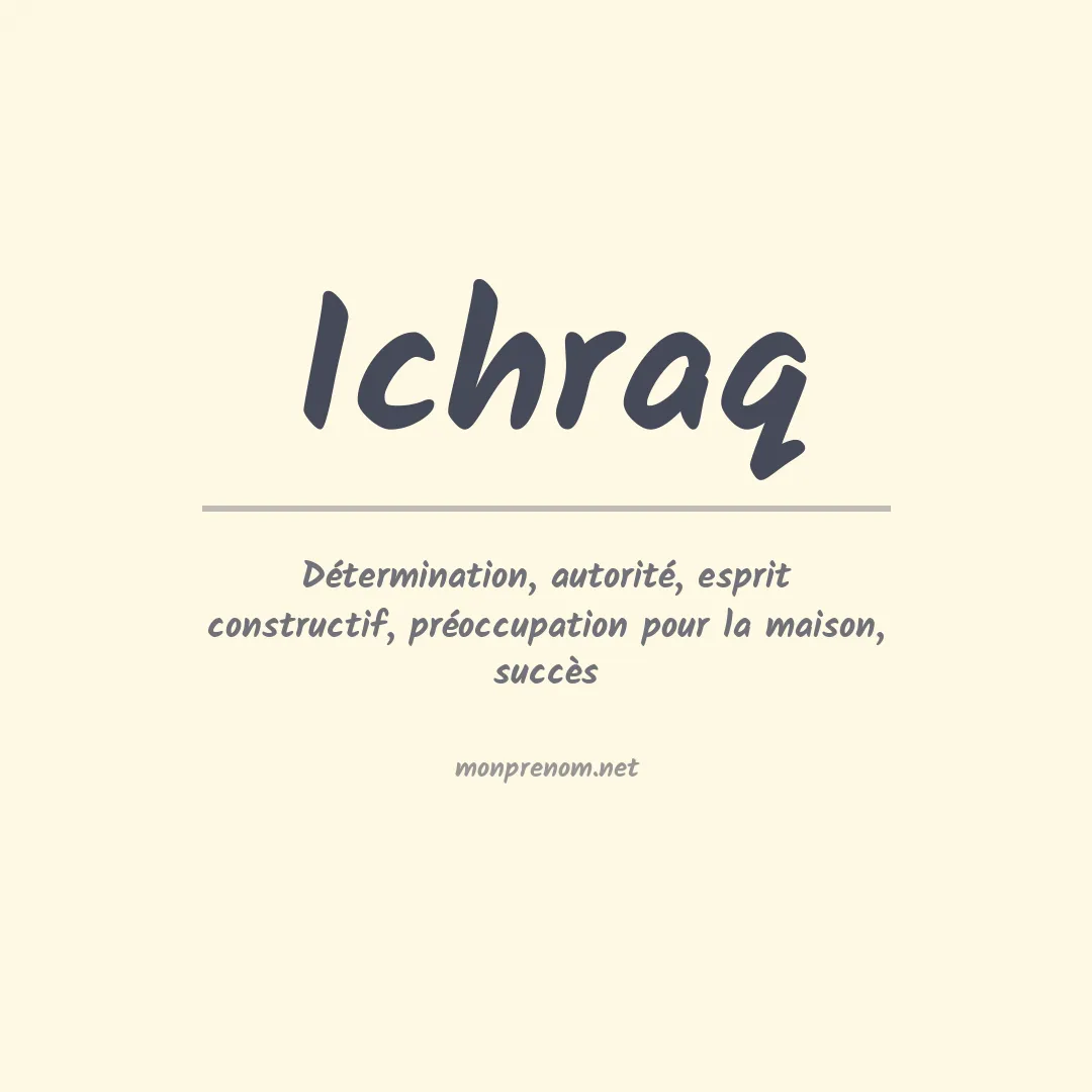 Prénom Ichraq