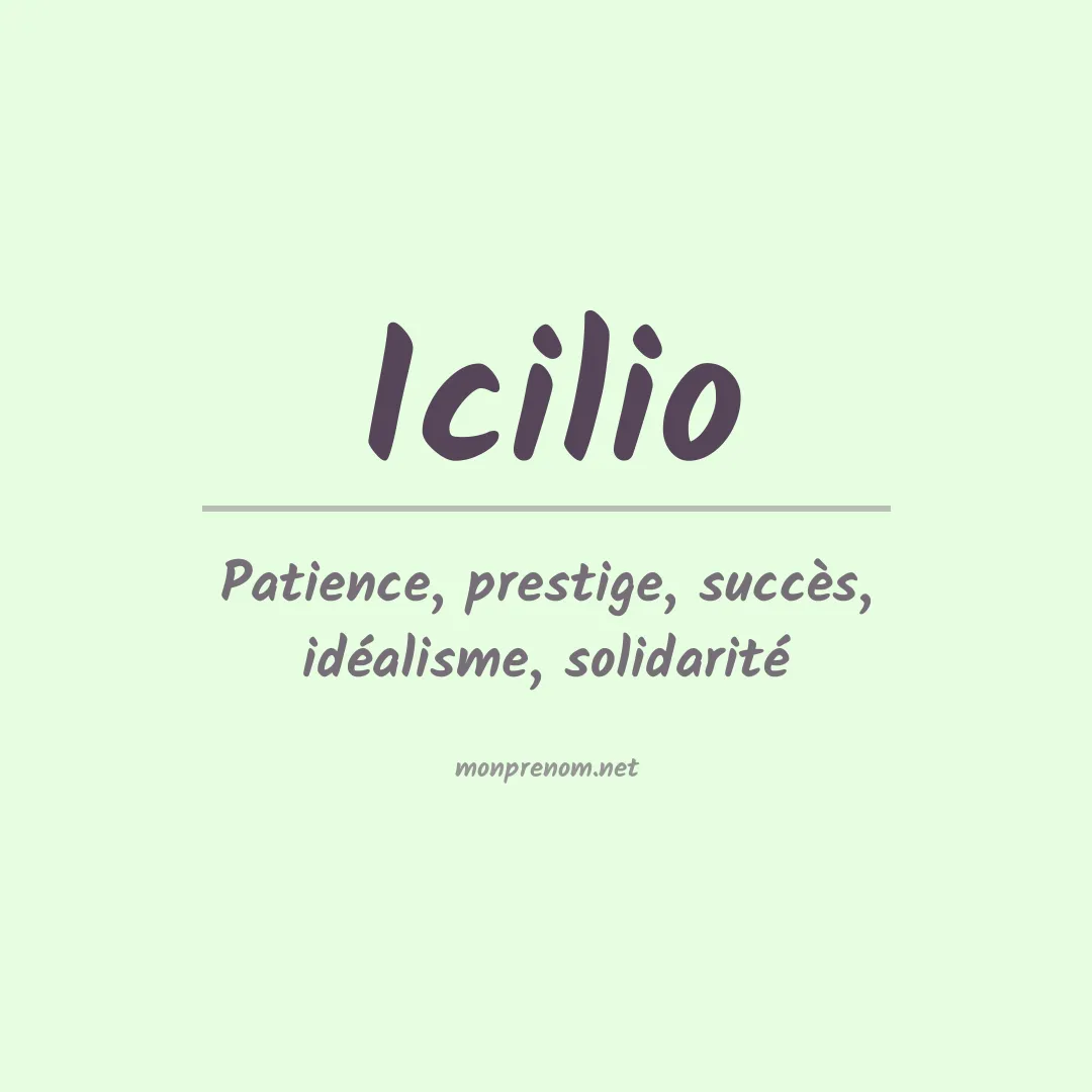 Signification du prénom Icilio