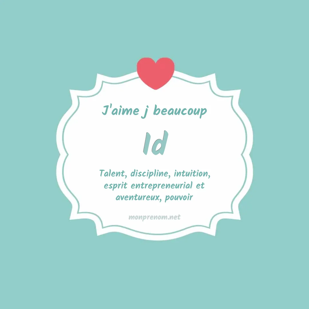 J'aime beaucoup Id
