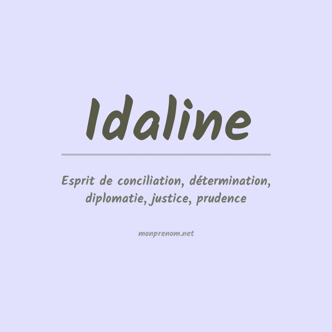 Signification du prénom Idaline