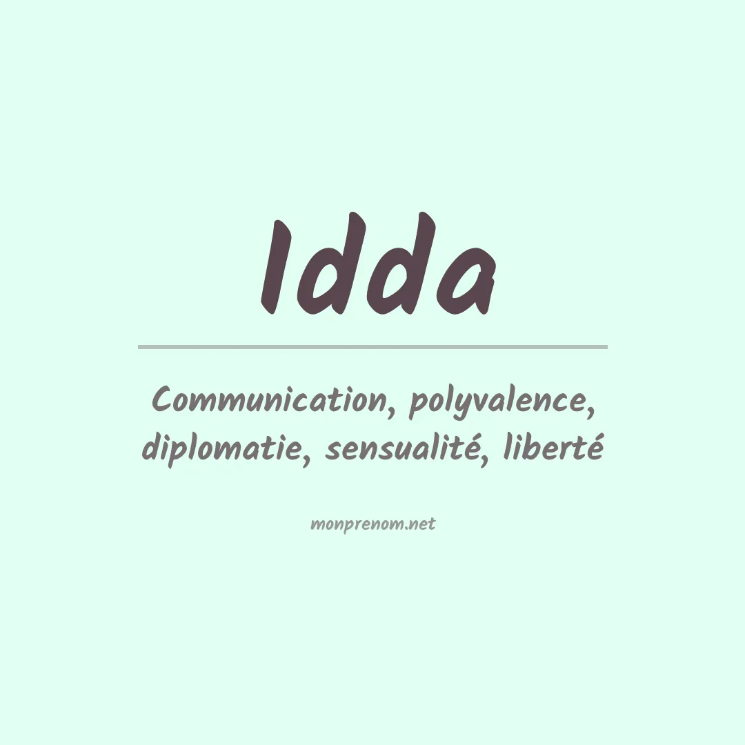 Signification du prénom Idda