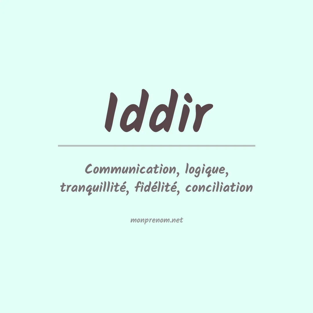 Signification du prénom Iddir