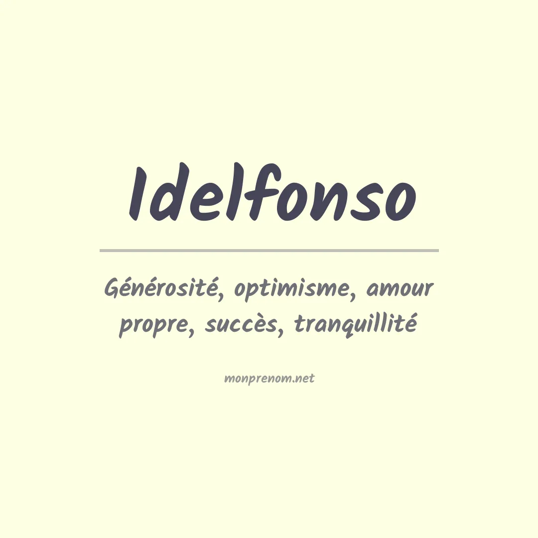 Prénom Idelfonso