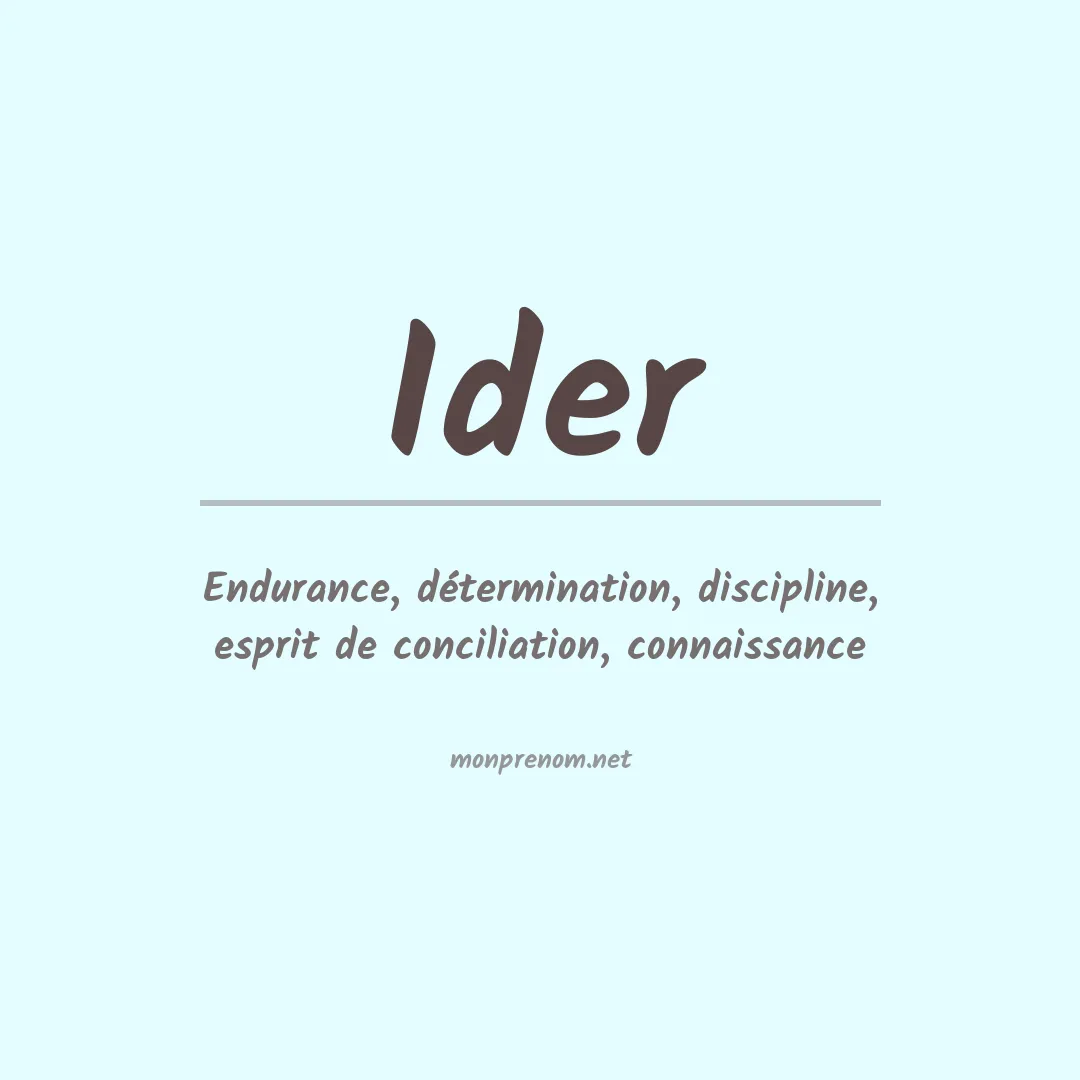 Prénom Ider