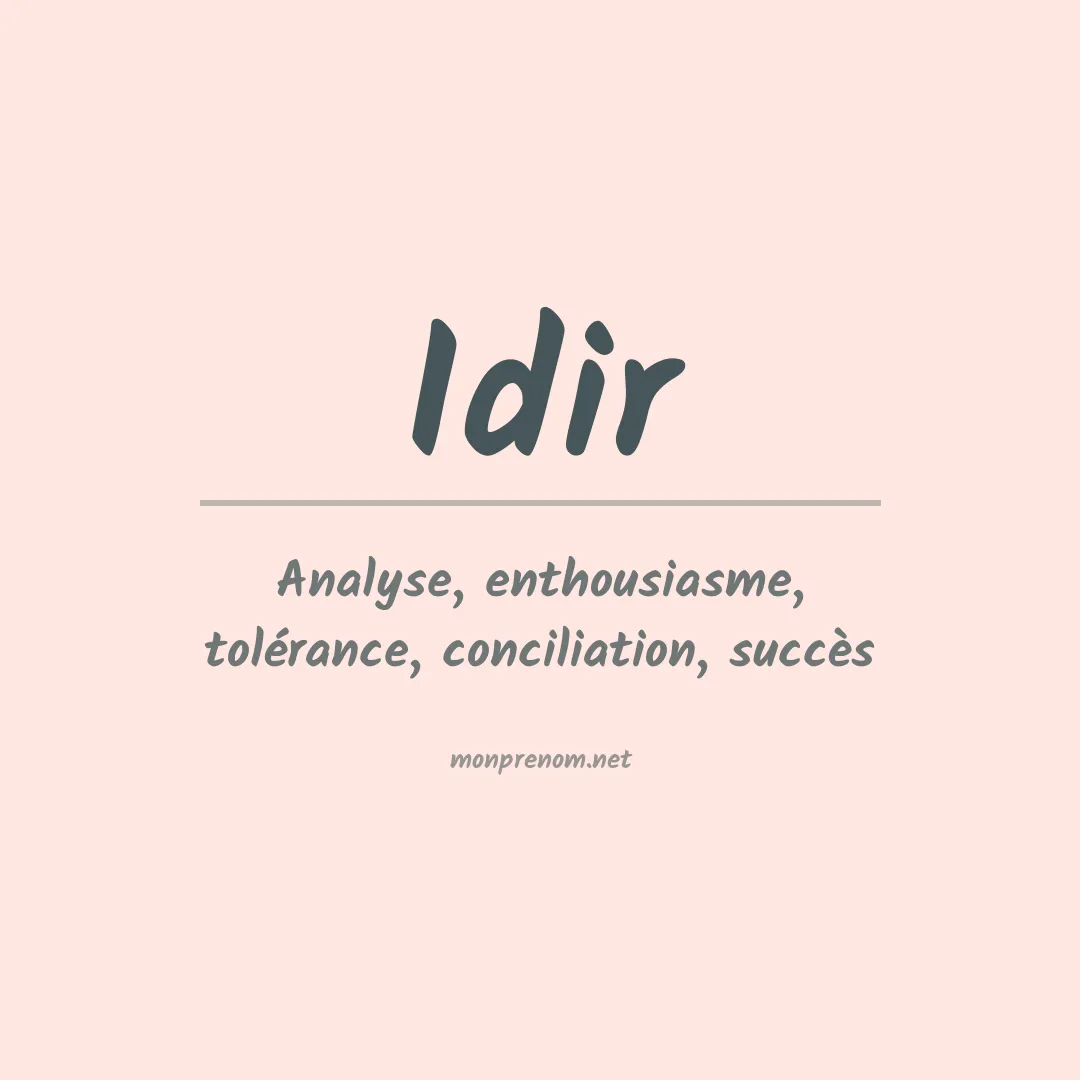 Prénom Idir
