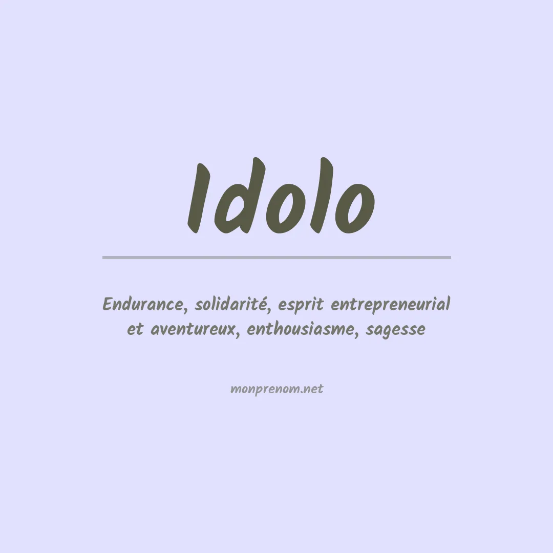 Signification du prénom Idolo