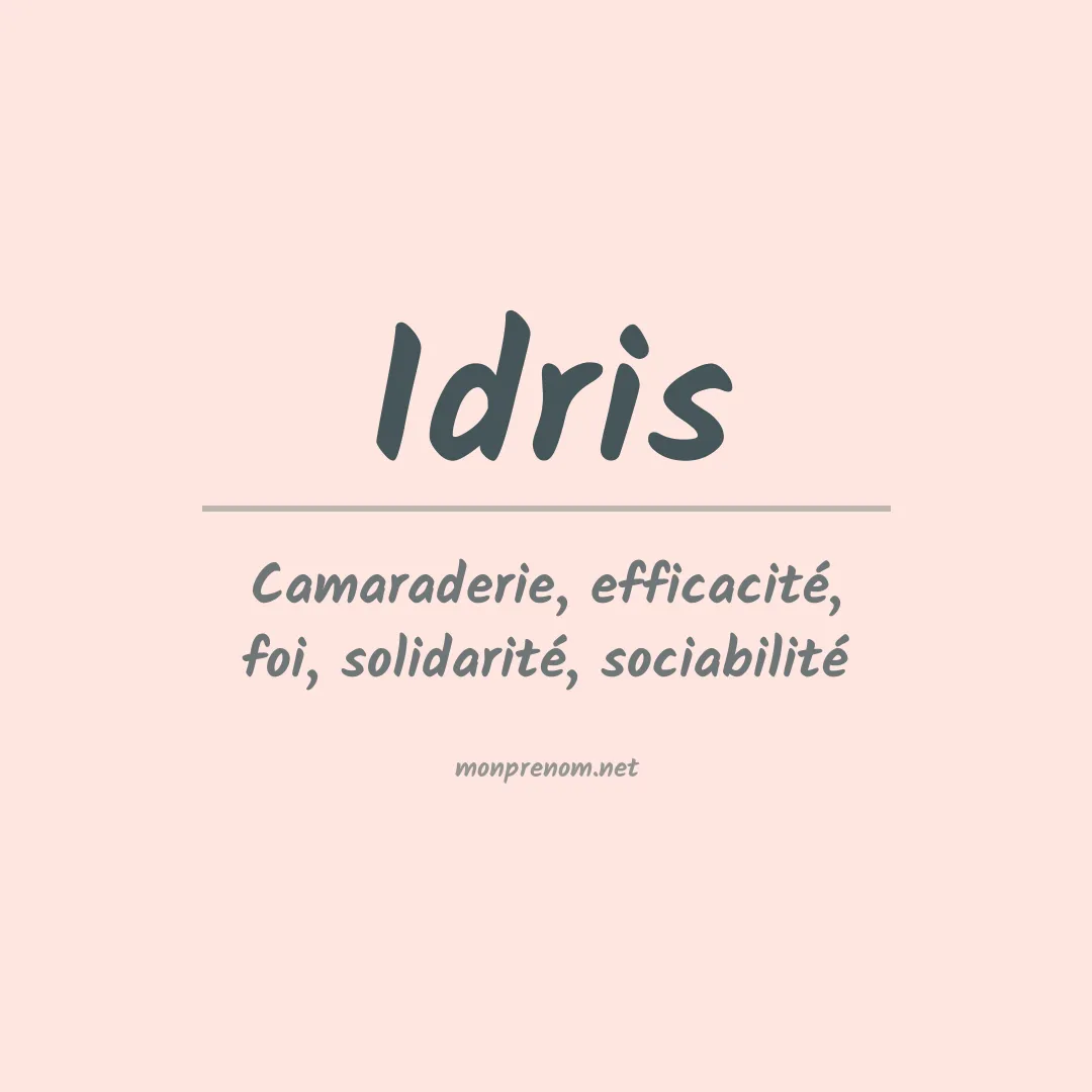 Prénom Idris