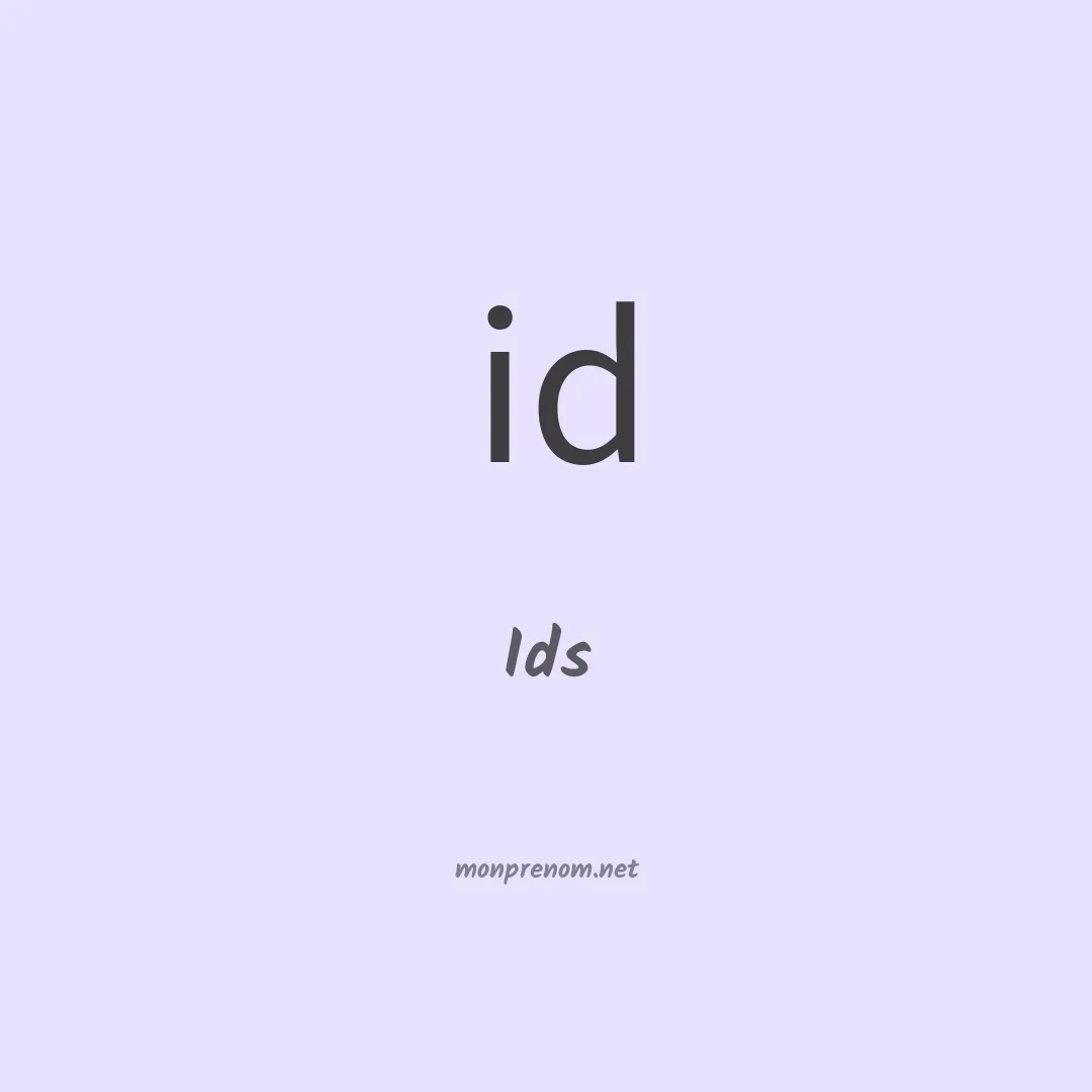 Ids en chinois
