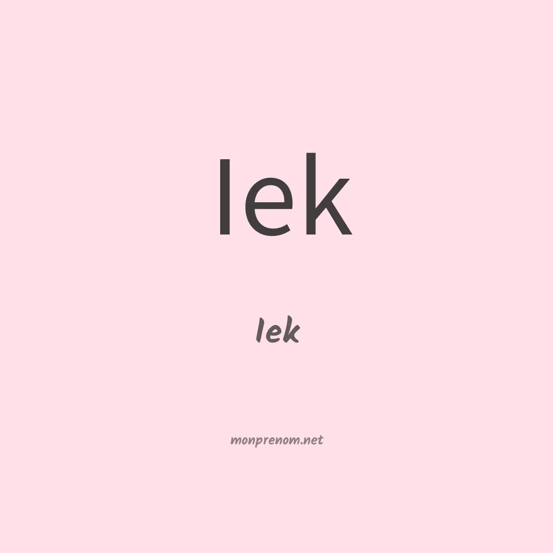 Iek en chinois