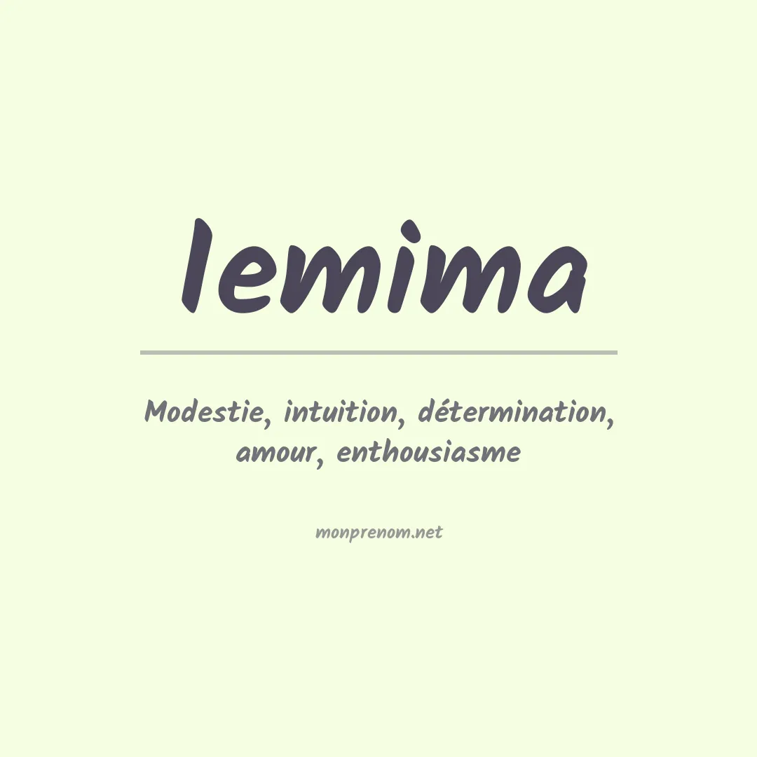 Signification du prénom Iemima