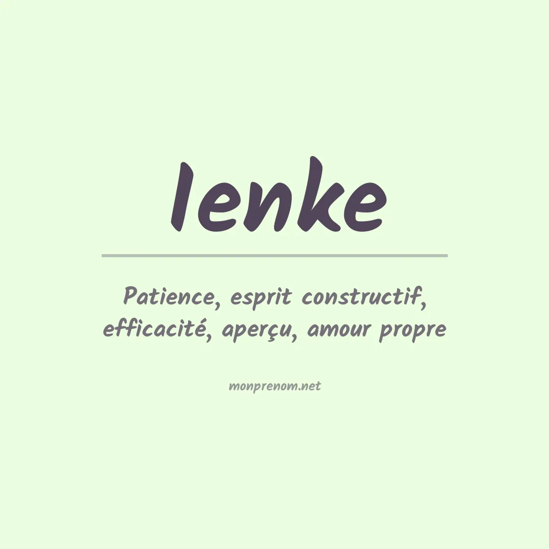 Signification du prénom Ienke