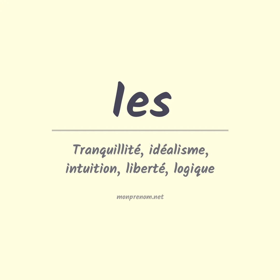 Signification du prénom Ies
